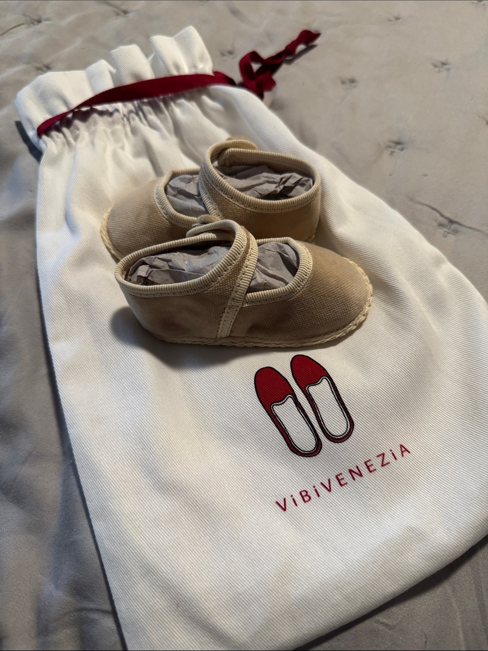 ViBi Venezia Beige Baby Mary Jane Booties